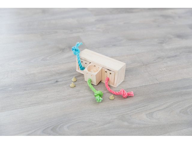 Jucarie De Strategie Pentru Rozatoare, Cub, Lemn, 15x5.5x6 cm, 62815	
