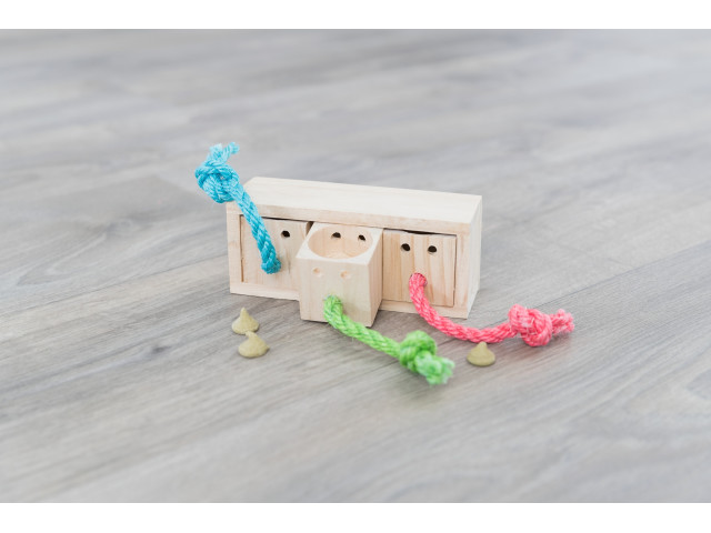 Jucarie De Strategie Pentru Rozatoare, Cub, Lemn, 15x5.5x6 cm, 62815	