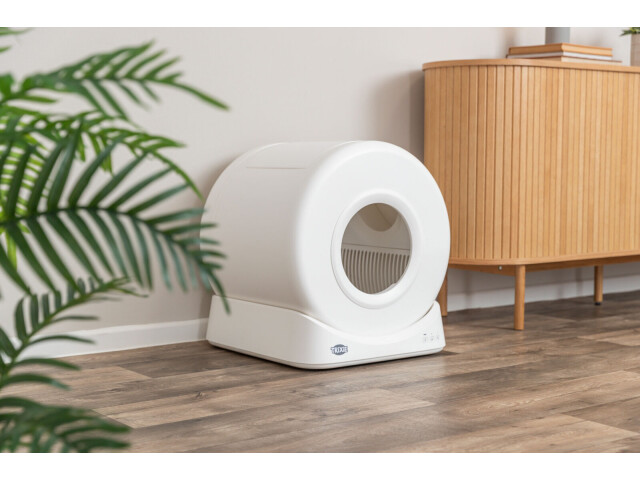 Litiera Cu Autocuratare Pentru Pisici, 51x56 x54 cm, Alb, 40050