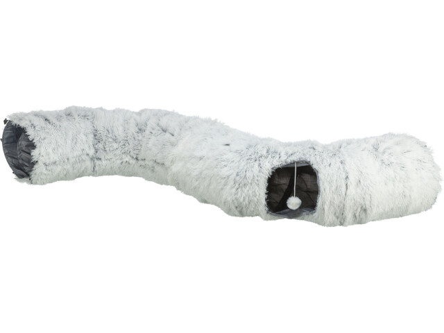 Tunel De Joaca Pentru Pisici, Cu 4 Intrari, Nailon, 3/22x50 cm, Gri Inchis/ Gri Deschis, 4305