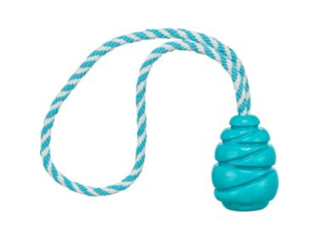 Jucarie Pentru Caini, Jumper cu Franghie, TPR, 33/5.1 cm, Petrol, 33466