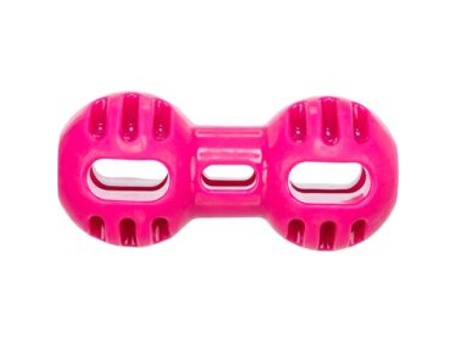 Jucarie Pentru Caini, Gantera, TPR, 11 cm, Roz, 33473