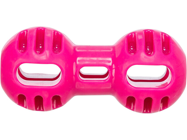 Jucarie Pentru Caini, Gantera, TPR, 11 cm, Roz, 33473