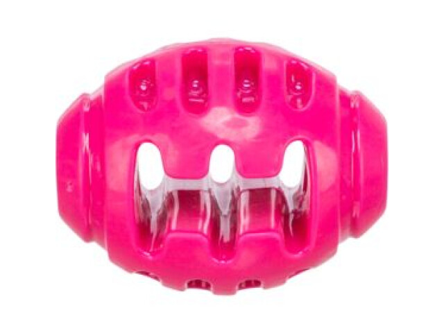 Jucarie Pentru Caini, Minge Rugby, TPR, 8.5 cm, Roz, 33475