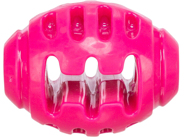 Jucarie Pentru Caini, Minge Rugby, TPR, 8.5 cm, Roz, 33475