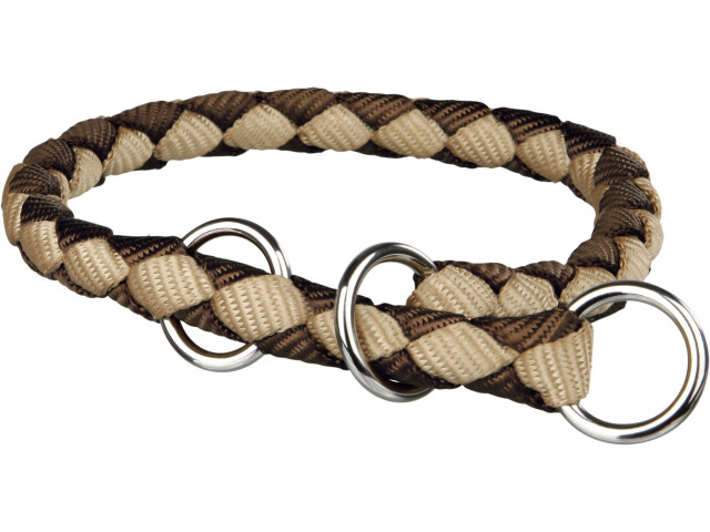 Zgarda Coarda, M:39-45 cm/12 mm, Maro/Crem, 14385