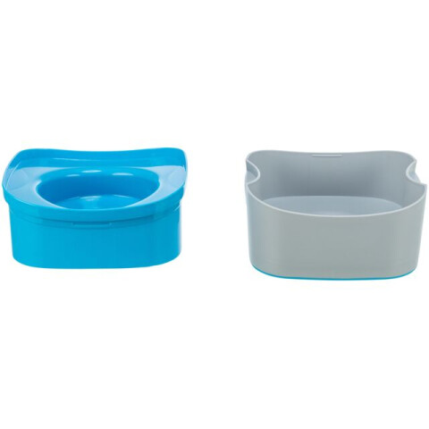 Castron Pentru Calatorie, Strong, Plastic, 21x11x21 cm, Gri/Petrol, 24601