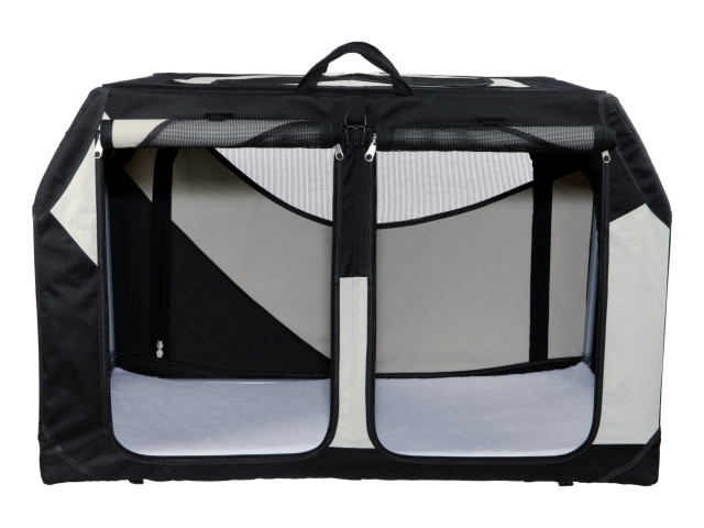 Geanta Transport Auto/Cazare Caini, Vario Double, S: 91x60x61/57 cm, Negru/Gri, 39725	