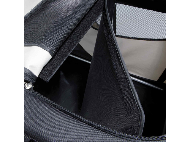 Geanta Transport Auto/Cazare Caini, Vario Double, S: 91x60x61/57 cm, Negru/Gri, 39725	