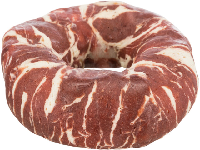 Recompensa Pentru Caini, Denta Fun, Inel Marmorat Cu Vita/Peste, 10 cm/110 g (10buc/Set)-Pret Bucata, 312281