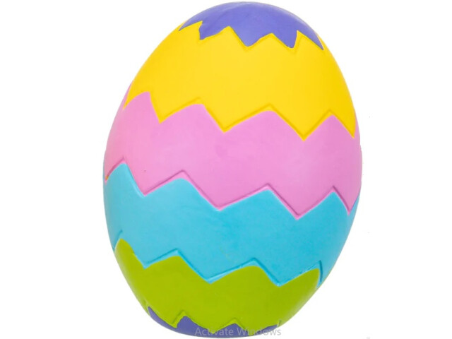 L(-22%)Jucarie Pentru Caini, Ou Colorat, Latex, 8 cm, 9935263