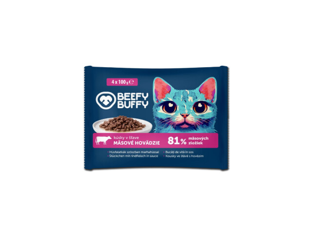 Hrana Umeda Pentru Pisici, Vita in Sos, 4x100 g