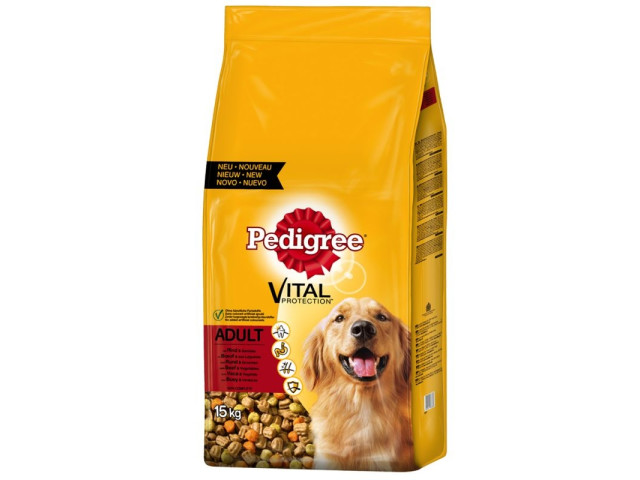 Hrana Uscata Pentru Caini, Pedigree Vital Adult, Vita, 15 kg