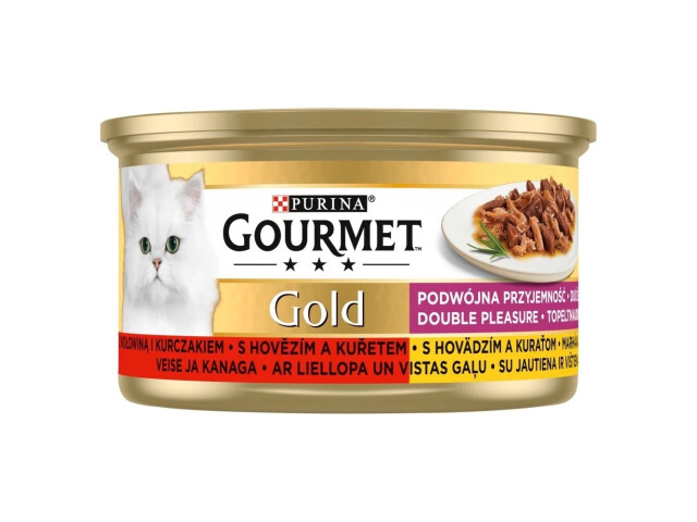 Gourmet Gold cu Pui si Vita, 85 g