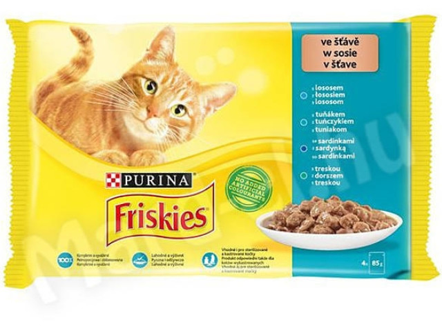 Hrana Umeda Pentru Pisici, Friskies, Selectie De Peste, 4x85 g