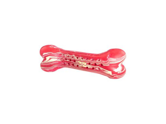 Jucarie Pentru Caini, HipHop, Dental, Os Antibacterian, Aroma Friptura De Vita, Cauciuc, 13.5 cm, A434253