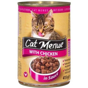 Hrana Umeda Pentru Pisici, Cat Menu Adult, Cu Pui, 415 g	