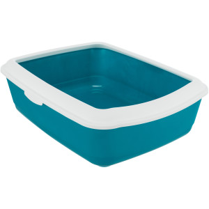 Litiera Classic, Cu Rama, 37 x 15 x 48 cm, Albastru Petrol/Alb, 40180
