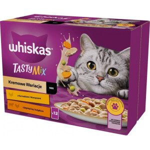 Hrana Umeda Pentru Pisici, Whiskas TastyMix Meniu Cremos, 12X85g	
