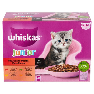 Hrana Umeda Pentru Pisici, Whiskas Junior, Mese Clasice In Sos, 12X85g	