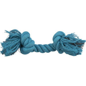 Jucarie Pentru Caini, Sfoara Cu 2 Noduri Mijlocii, 20 cm/50 g, Albastru, 3271	
