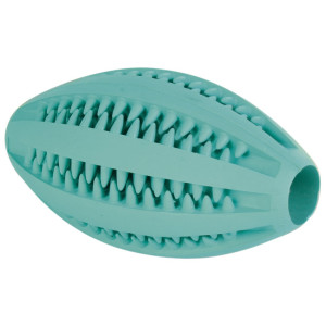 Jucarie Pentru Caini, Denta Fun, Minge Rugby, Aroma Menta, Cauciuc, 11 cm 3290