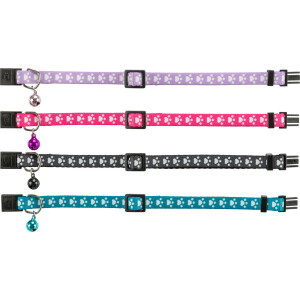 Zgarda Pentru Pisici, Elastica, Cu Clopotel, Model Labute, Diferite Culori, 4202