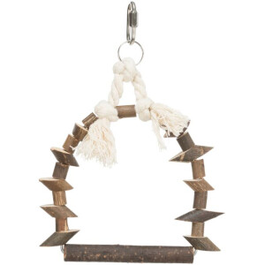 Leagan Arc Pentru Pasari, Sfoara/Lemn De Scoarta, 15x20 cm, 5890