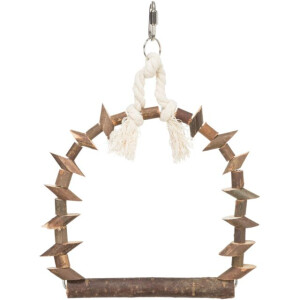 Leagan Arc Pentru Pasari, Sfoara/Lemn De Scoarta, 22x29 cm, 5891