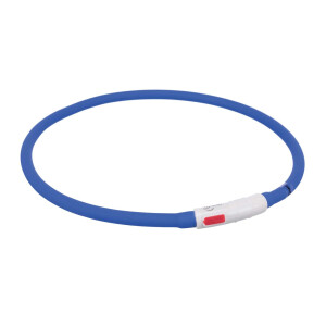 Zgarda Cu Led, Incarcare USB, XS-XL: 70 cm/10 mm, Albastru, 12642