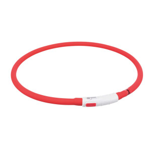Zgarda Cu Led, Incarcare USB, XS-XL:70 cm/10 mm, Rosu, 12643