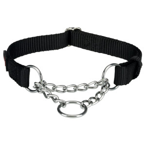 Zgarda Semistrangulanta, Premium, L-XL: 45-70 cm/25 mm, Negru, 202901	