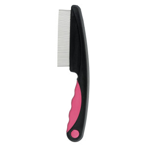 Pieptene Pentru Indepartare Purici/Praf, 15 cm, Roz/Negru, 23120