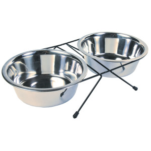 Set 2 Castroane Inox Cu Suport Metalic, 2x1.8 l/ 21 cm/44x9x23 cm, 24833