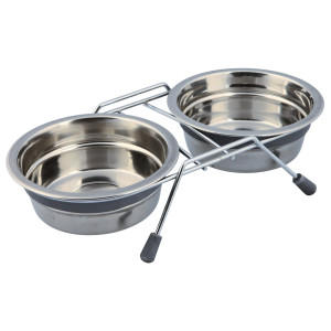 Set 2 Castroane Inox Cu Suport Metalic, 2x0.45 l/13 cm/27x6x15 cm, 25231
