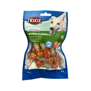 Recompense Pentru Caini, Denta Fun, Haltere Cu Pui Si Orez, 6 buc/100 g 31342