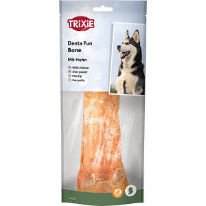 Recompensa Pentru Caini, Denta Fun, Os Presat Cu Pui, 20 cm/200 g 31345	