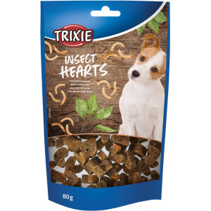 Recompense Pentru Caini Alergici, Inimi De Insecte Cu Viermi De Faina, 80 g, 31660