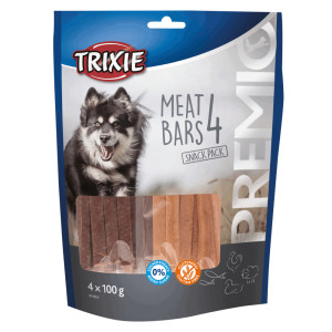 Recompense Pentru Caini, Premio, Batoane 4 Carni, Cu Pui/Rata/Miel/Somon, 4 x 100 g, 31853