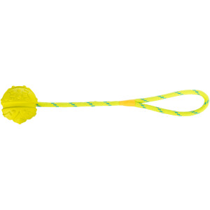 Jucarie Pentru Caini, Minge Pe Sfoara, 7 cm/35 cm, Lime, 33482