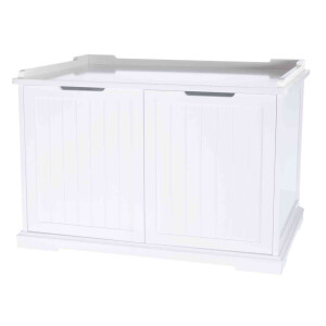 Casuta pentru Litiera sau Culcus, MDF, 75x51x53cm, Alb, 40233