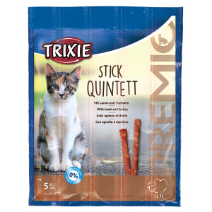 Recompense Pentru Pisici, Premio Stick Quintett, Miel Si Curcan, 5 x 5 g, 42723