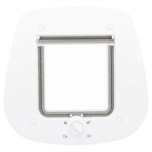 Usa Batanta Pentru Pisici, 4-Way Pentru Usa Din Sticla, 27x26 cm, Alb, 44221