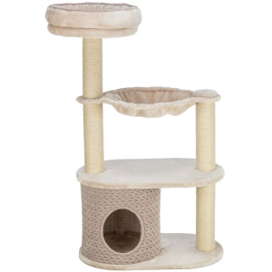 Ansamblu Cat Tree Alessia, 65x38x114 cm, Gri/Nisipiu, 44473