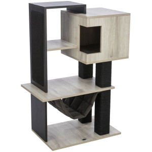 Ansamblu Cat Tree CityStyle, 58 x 38 x 98 cm, Gri/Negru, 44724