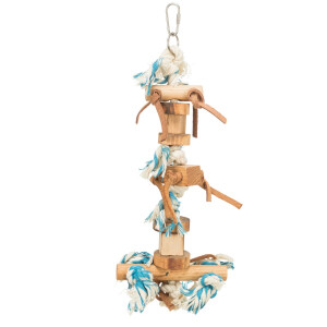 Jucarie Pentru Pasari, Lemn Pe Sfoara, 35 cm, 58844