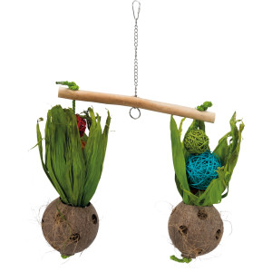 L(-29%)Jucarie Pentru Pasari, Balansoar Cu Nuca De Cocos, 30x50 cm, 58921