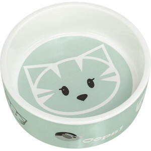 Castron Ceramic Mimi, Pentru Pisici, 0.3 l/ 12 cm, Diferite Culori, 24655