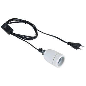 Adaptor Ceramic Pentru Bec, Pro, Cablu Cu Intrerupator, 200W, 76105	