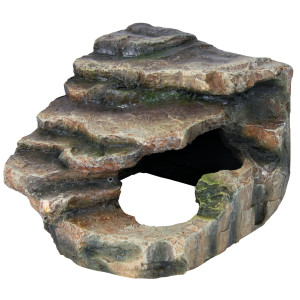 Decor Terariu, Colt De Stanca Cu Pestera Si Platforma, 14x11x14 cm, 76194